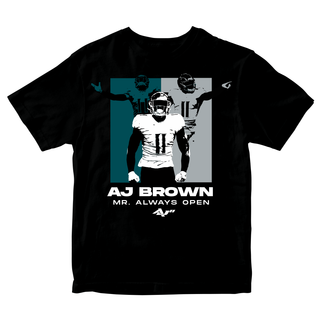 A.J. Brown Philadelphia Eagles Mr. always open signature shirt